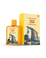 street origins singapore proper perfume bottle shows beside its packaging against white background