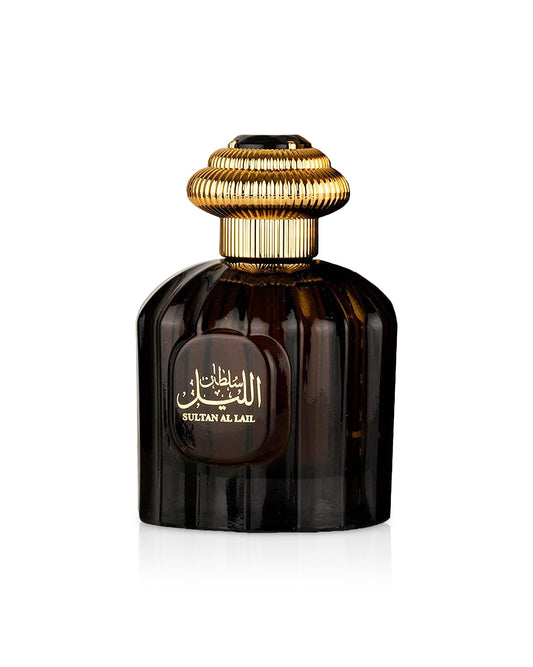 sultan al lail by al wataniah perfume bottle shows against white background