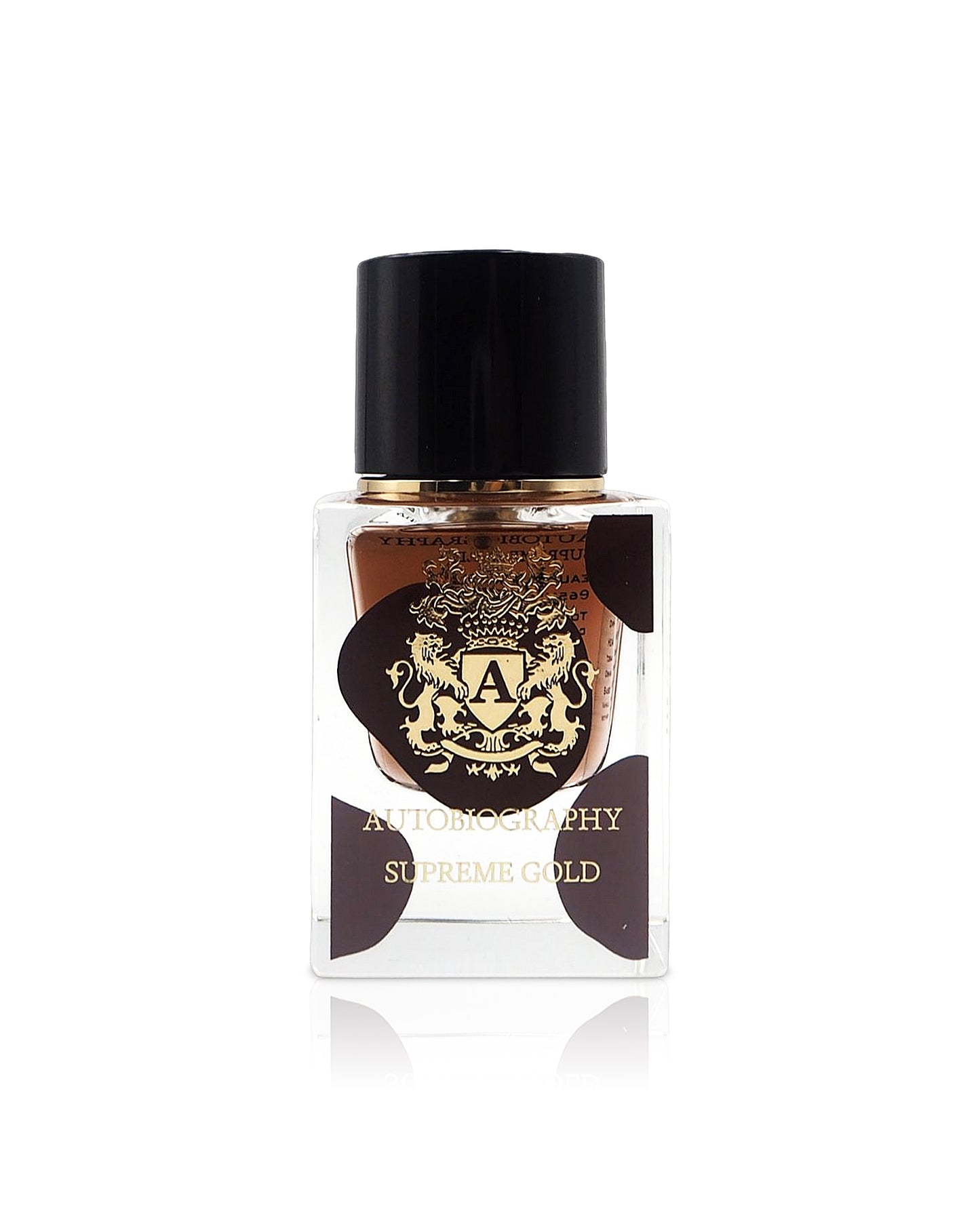 autobiography supreme gold perfume bottle shows against white background