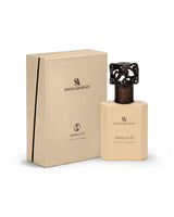 swiss arabian vanilla 01 perfume bottle shows beside its packaging against white background