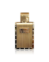 lattafa the kingdom for men perfume bottle shows against white background