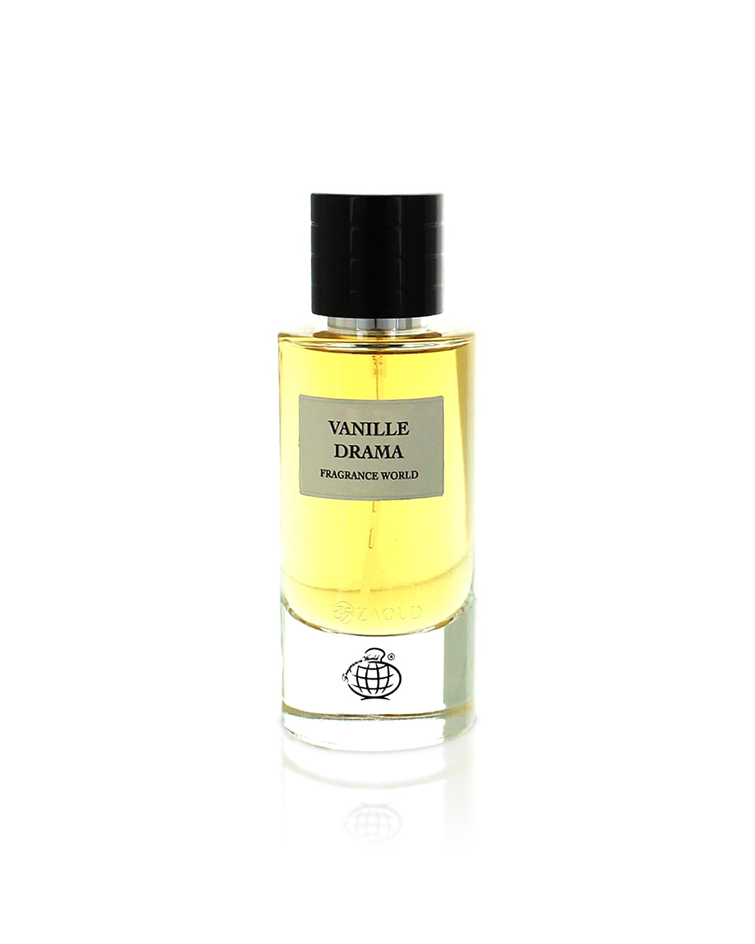 vanilla drama perfume bottle shows against white background