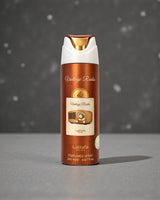 Lattaafa Vintage Radio deodorant spray bottle on a gray background