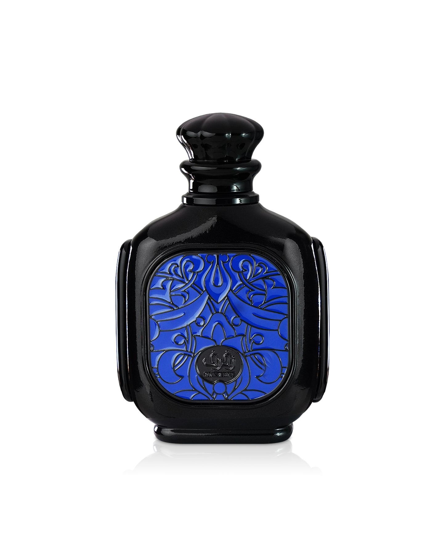 zukhruf black by zimaya perfume bottle shows against white background