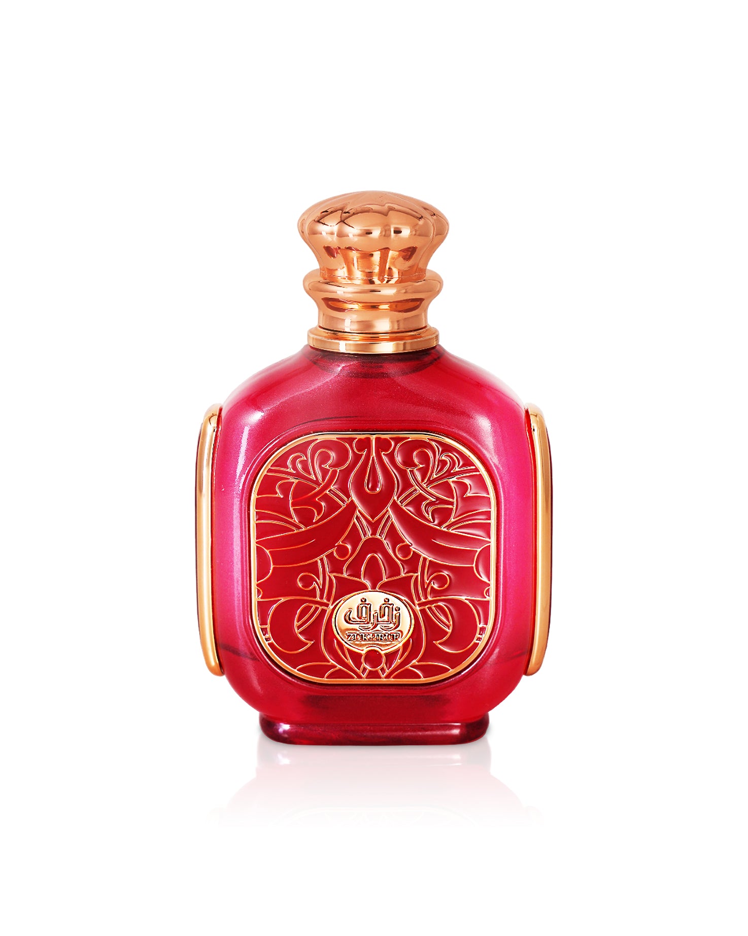 zimaya zukhruf cherry perfume bottle shows against white background